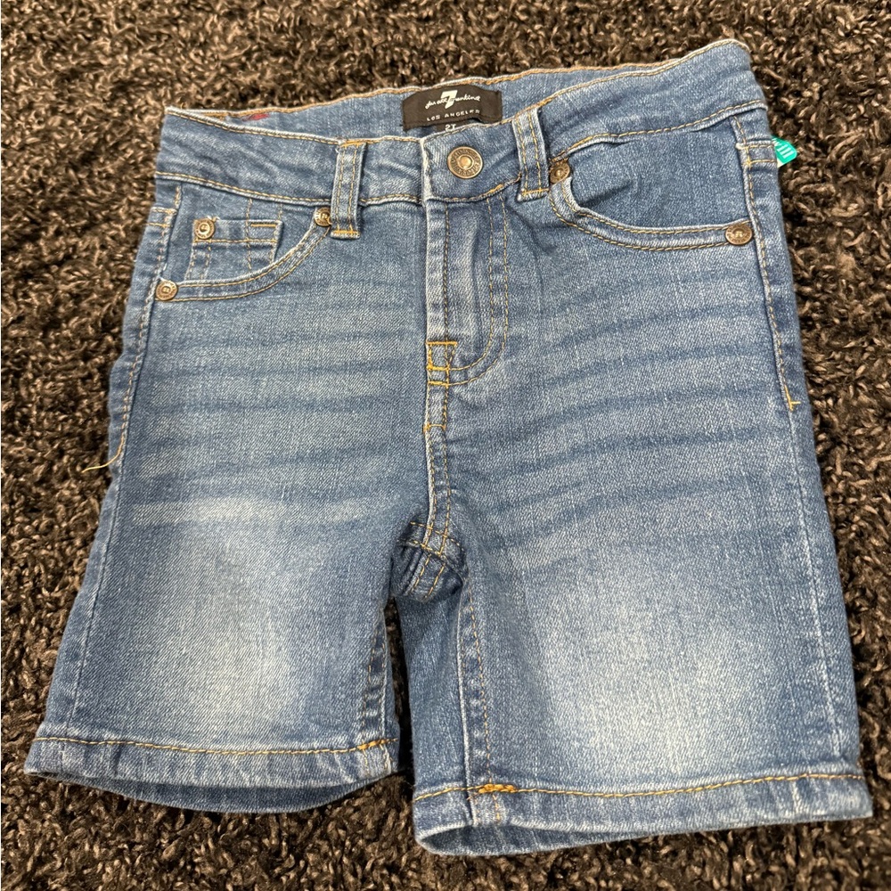 🍕7 For All Mankind Kids' Blue Denim Shorts